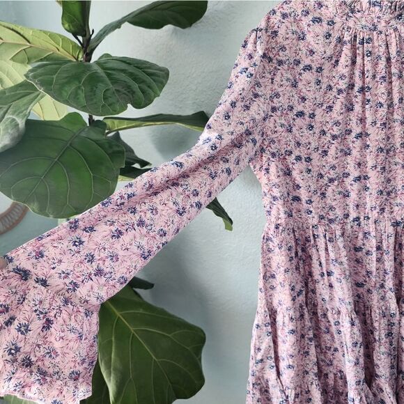 Vada Winter tiered babydoll floral barbie cottagecore peaseant boho dress - Picture 3 of 16